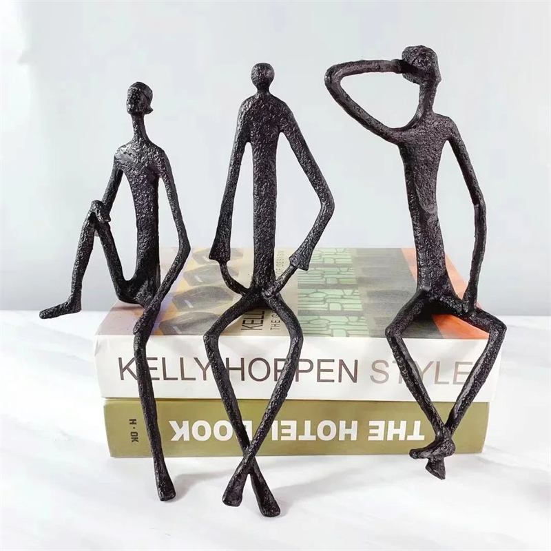 Modern Black Figure - Abstract Iron Sculpture