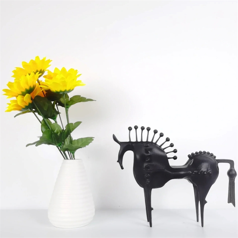 Abstract Horse Figurine - Modern Metallic Finish