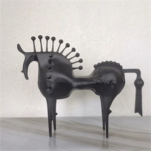 Abstract Horse Figurine - Modern Metallic Finish
