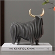 Elephant Figurine - Abstract Striped Decor