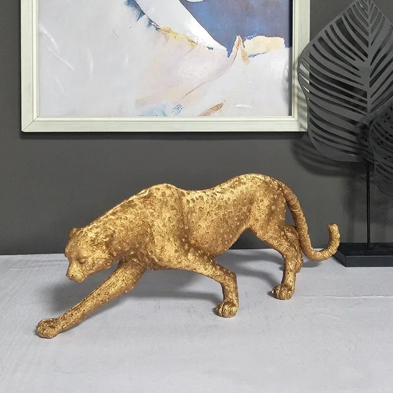 Leopard Decor - Cheetah Print Gold Accent