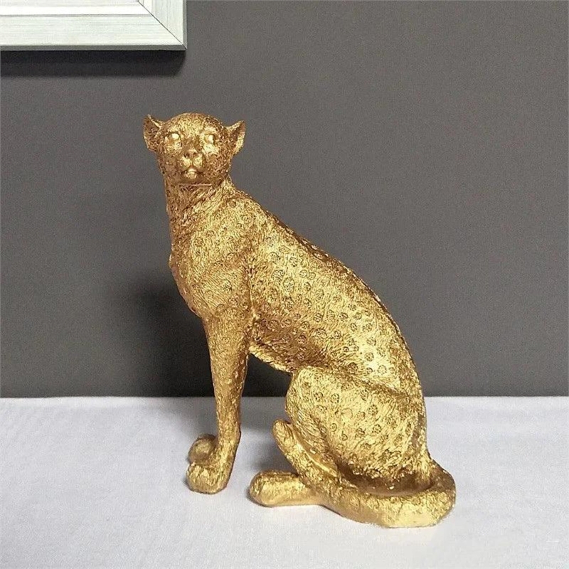 Leopard Decor - Cheetah Print Gold Accent