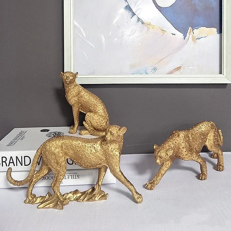 Leopard Decor - Cheetah Print Gold Accent