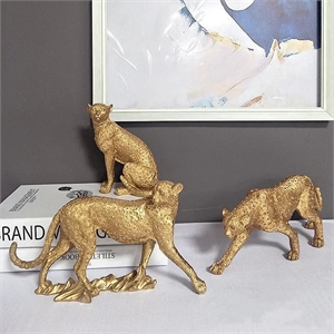 Leopard Decor - Cheetah Print Gold Accent