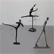 Abstract Statue - Black Dancing Girl Metal Finish