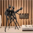 Modern Black Iron Figurine - Luxury Miniature Sculpture