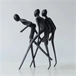 Modern Black Iron Figurine - Luxury Miniature Sculpture