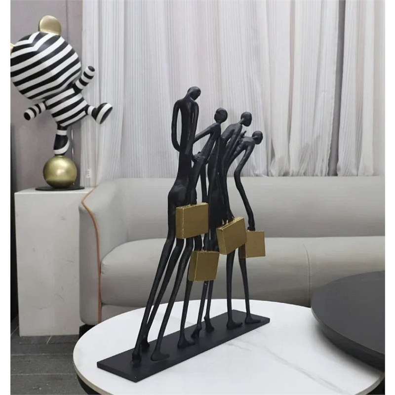Abstract Statue - Modern Black Pedestal