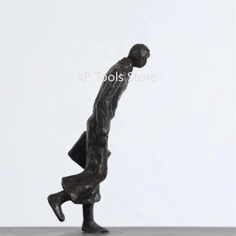 Modern Abstract Statue - Black Metal Framed Figures