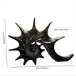 Conch Black Sculpture - Artistic Polyresin Mediterranean Style Desktop