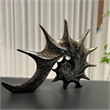 Conch Black Sculpture - Artistic Polyresin Mediterranean Style Desktop