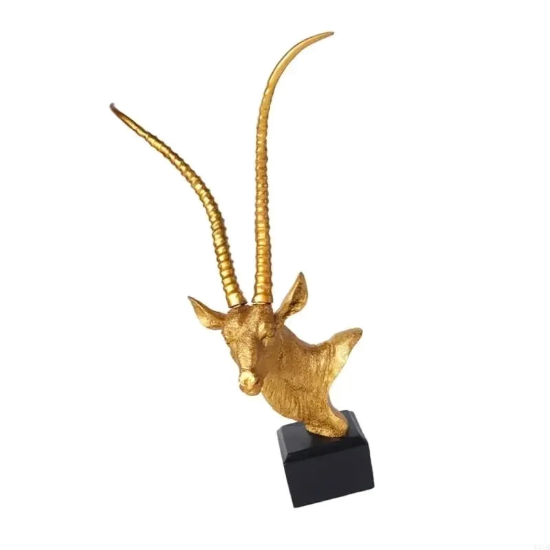 Luxurious Antelope Head Figurine With Fine Detail For Office And Home Gift
