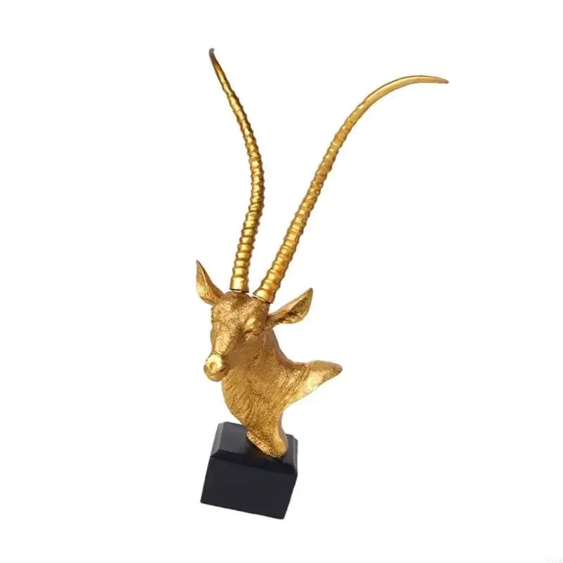 Luxurious Antelope Head Figurine With Fine Detail For Office And Home Gift