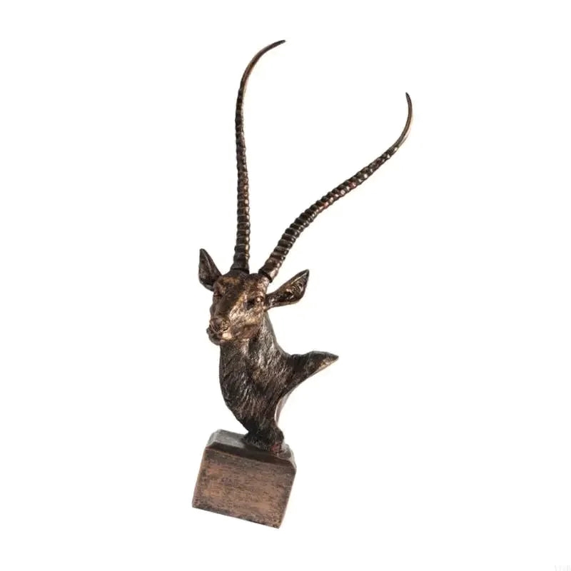 Luxurious Antelope Head Figurine With Fine Detail For Office And Home Gift