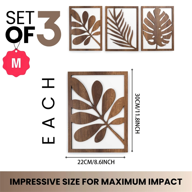 Wall Sculpture - Rustic Walnut Wood Large