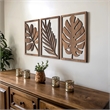 Wall Sculpture - Rustic Brown Walnut Wood Large