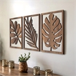 Wall Sculpture - Rustic Brown Walnut Wood Large