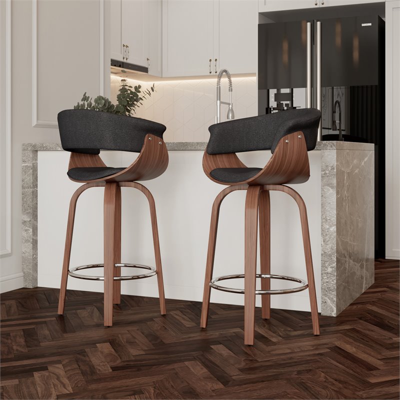 MidCentury Fabric and Bent Wood 26