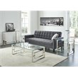 Eros Contemporary Stainless Steel/Glass Coffee Table in Silver/Clear