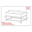 Industrial Chic Solid Wood and Iron LiftTop Coffee Table Natural Burnt and Black
