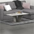 Napoli Modern Faux Marble/Stainless Steel Coffee Table in Gray