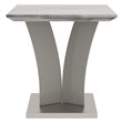 Napoli Modern Faux Marble/Stainless Steel Accent Table in Gray