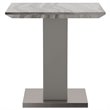Napoli Modern Faux Marble/Stainless Steel Accent Table in Gray