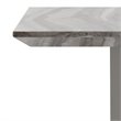 Napoli Modern Faux Marble/Stainless Steel Accent Table in Gray