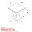 Napoli Modern Faux Marble/Stainless Steel Accent Table in Gray