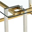 Florina Contemporary Metal/Glass Accent Table in Silver/Gold