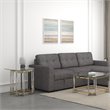 Florina Contemporary Metal/Glass Accent Table in Silver/Gold