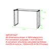 Contemporary Stainless Steel and Glass ConsoleDesk Silver