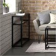Contemporary Metal and Glass and MDF Console Table Black