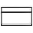 Contemporary Metal and Glass and MDF Console Table Black