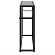Contemporary Metal and Glass and MDF Console Table Black