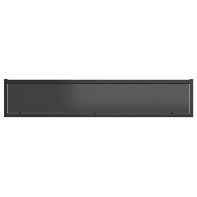 Contemporary Metal and Glass and MDF Console Table Black