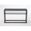Contemporary Metal and Glass and MDF Console Table Black