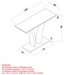 Napoli Modern Faux Marble/Stainless Steel Console Table in Gray