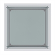 Contemporary Metal and Glass Small Square Coffee Table Silver