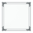 Contemporary Metal and Glass Large Accent Table Silver