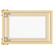 Contemporary Metal and Glass Small Accent Table Gold