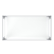 Estrel Metal/Glass Top Coffee Table with Lower Shelf in Silver
