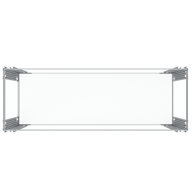 Contemporary Metal and Glass Console Table Silver