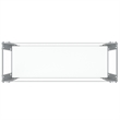 Contemporary Metal and Glass Console Table Silver