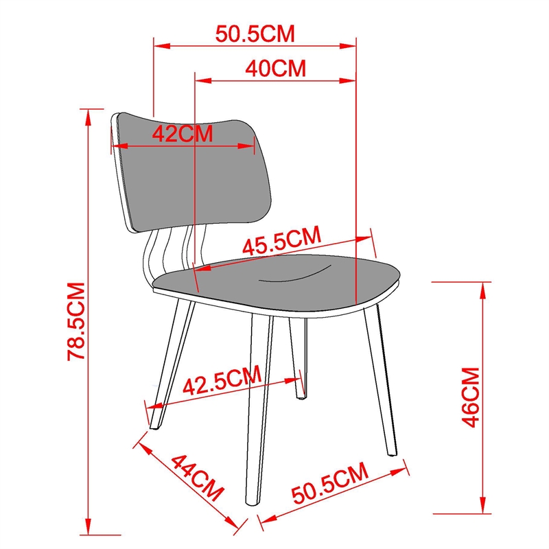 MidCentury Modern Fabric and Wood Dining Chair Beige and Natural