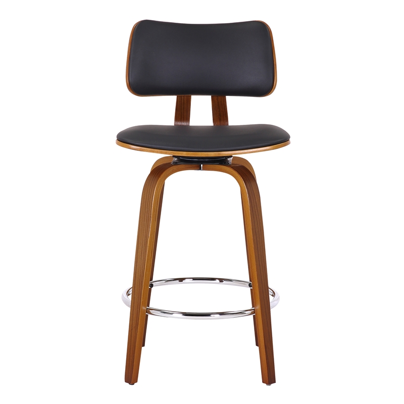 MidCentury Faux Leather and Wood 26