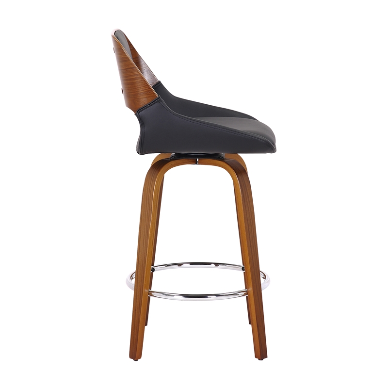 MidCentury Faux Leather and Wood 26