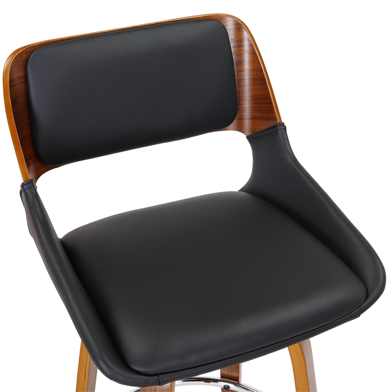 MidCentury Faux Leather and Wood 26