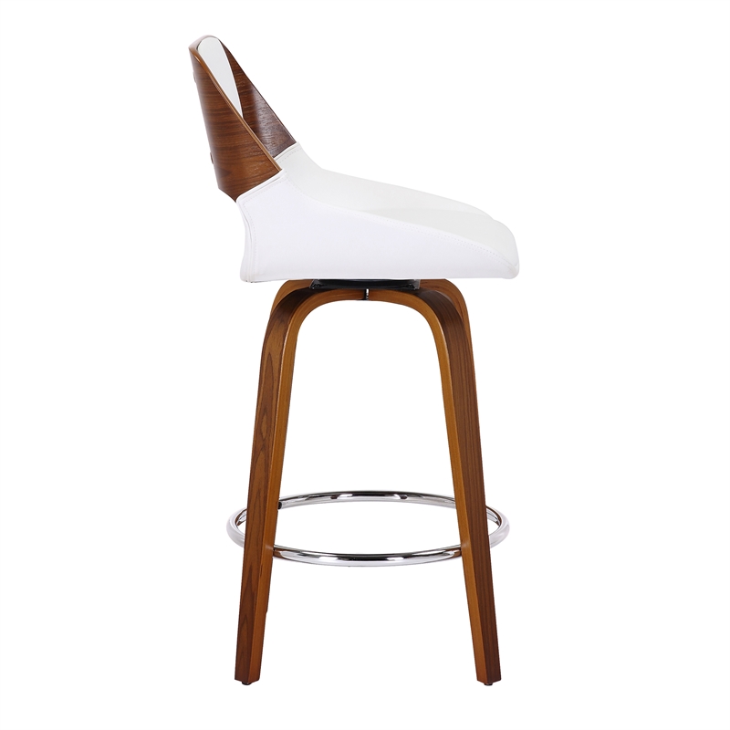 MidCentury Faux Leather and Wood 26