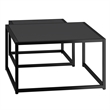 Inspire Contemporary Metal and Glass and MDF Console Table Black